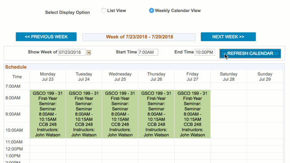 Schedule by date and time